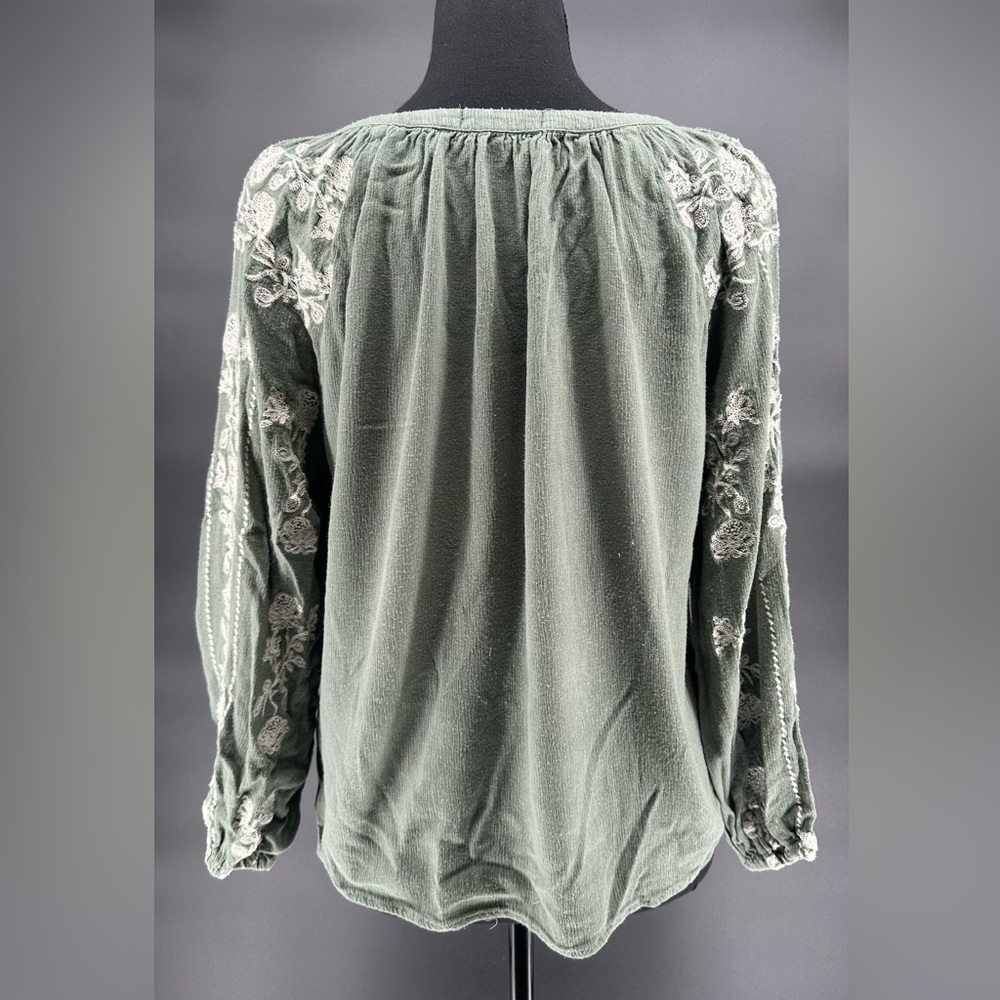 Miss Me Embroidered Green Blouse Size S - Picture 5 of 11